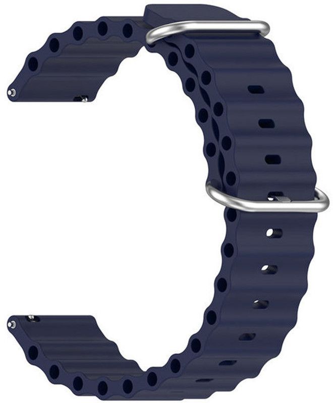 AOnes 22mm Ocean Silicone Watch Bands for Dizo Watch Pro Watch Strap Smart Watch Strap  (Blue)