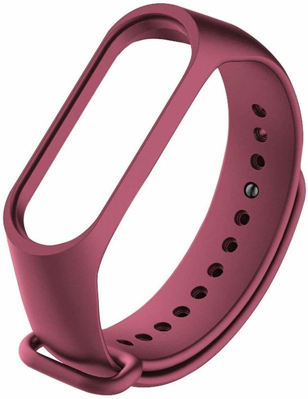 NAFA Band 3 and 4 (Wine Red) Soft Silicon Replacement Adjustable Band Strap Smart Band Strap  (Red)
