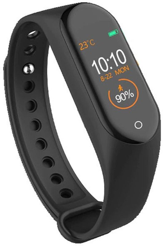 BESTFITNESS M4 Bluetooth Fitness Wrist Smart Band  (Black Strap, Size : M)