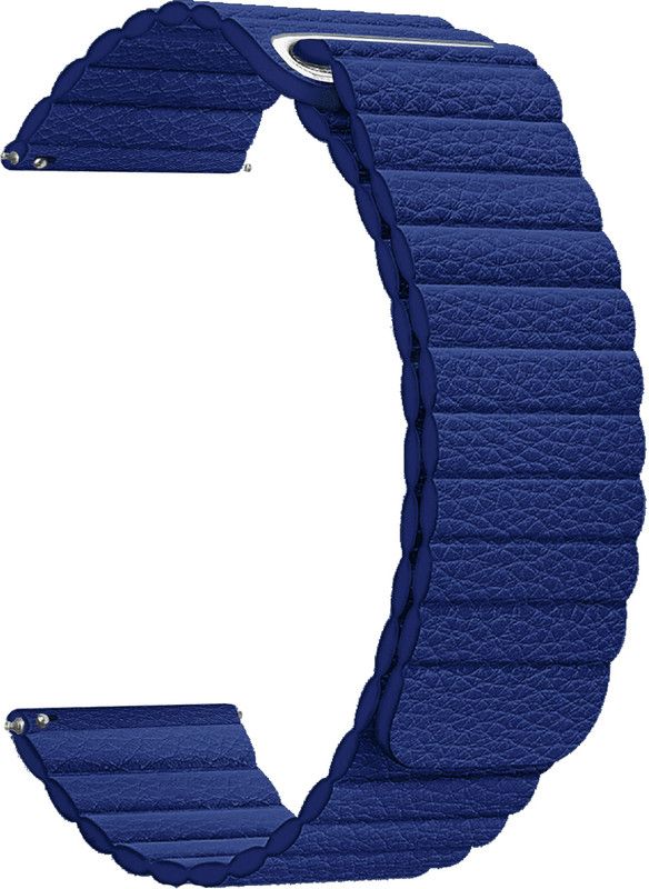 ACM Leather Watch Strap for Zebronics Zeb-Fit920ch Smartwatch Belt Blue Smart Watch Strap  (Blue)