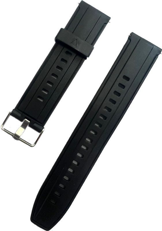 Melfo Flexible Silicon Strap Compatible with Xiaomi Mi Watch Revolve Active Smart Watch Strap  (Black)