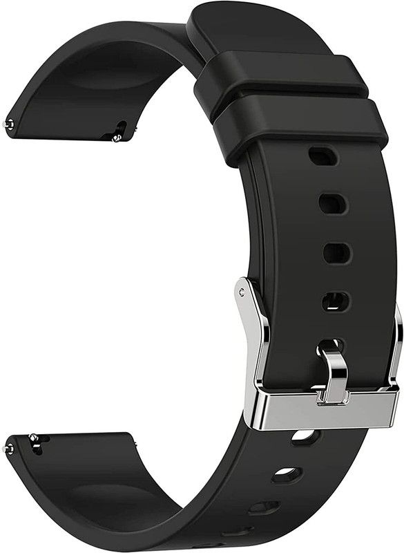 Melfo Soft Silicone Strap Compatible with Maxima Max Pro X5 Smart Watch Strap  (Black)