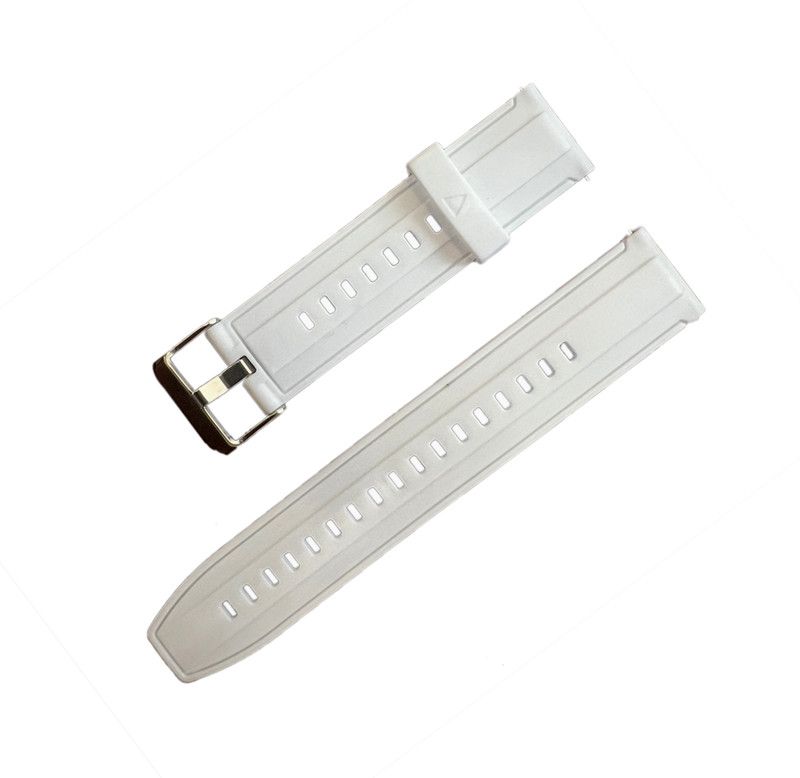 Melfo Flexible Silicon Strap Compatible with Fire Boltt 360 Pro Bsw017 Smart Watch Strap  (White)