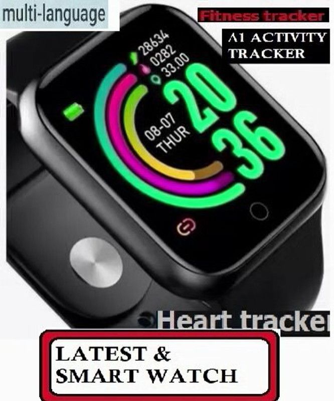 Bashaam K1748 D20 PRO SLEEP MONITOR MULTI SPORTS SMART WATCH BLACK(PACK OF 1) Smartwatch  (Black Strap, Free)