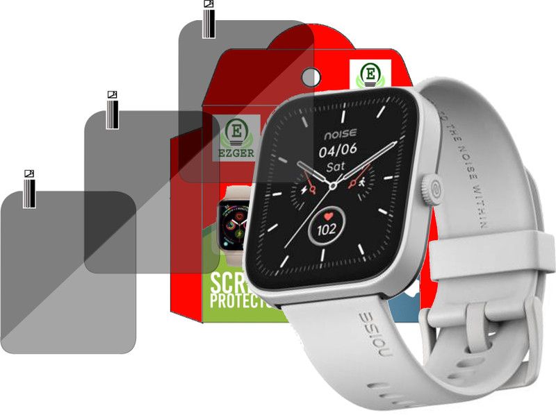 EZGER Screen Guard for NOISE COLORFIT CALIBER SMARTWATCH  (Pack of 3)
