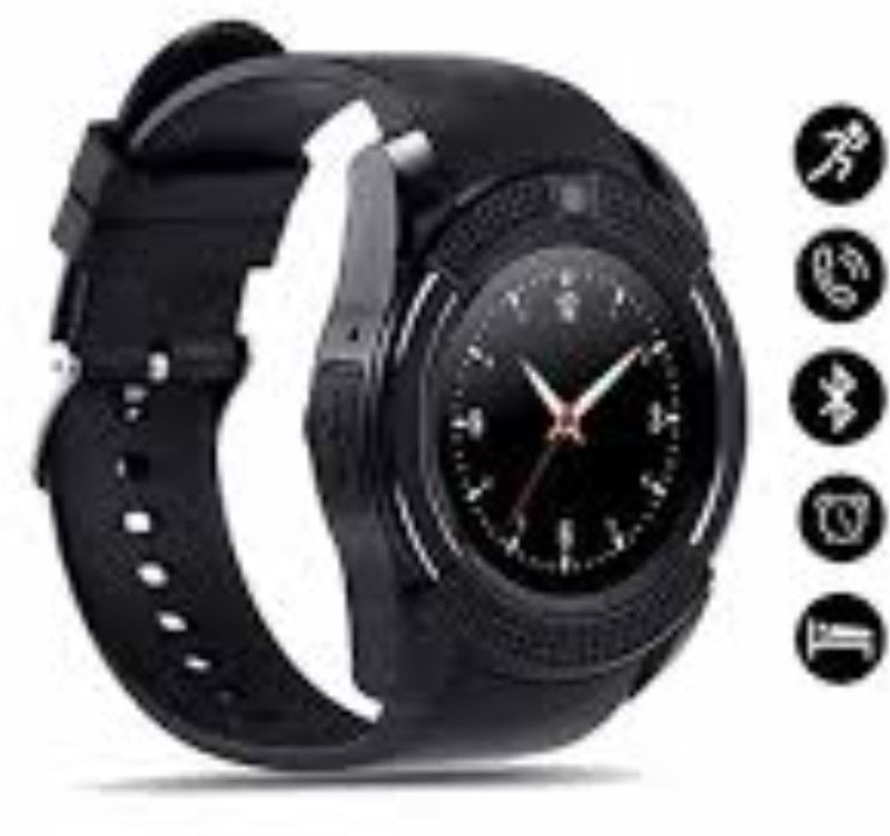 SYARA CEO_306E_V8 Smart Watch memory card sim support fitness tracker 4G Smartwatch  (Black Strap, Free Size)
