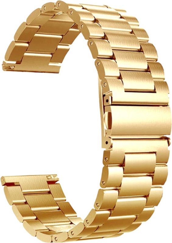 ACM Watch Strap Metal for Zebronics Zeb-Fit5220ch Smartwatch Belt Gold Smart Watch Strap  (Gold)