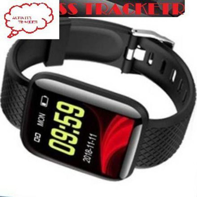 Bashaam E1453 LATEST_ID116 MULTI FACES FITNESS TRACKER SMART WATCH BLACK (PACK OF 1) Smartwatch  (Black Strap, Free)