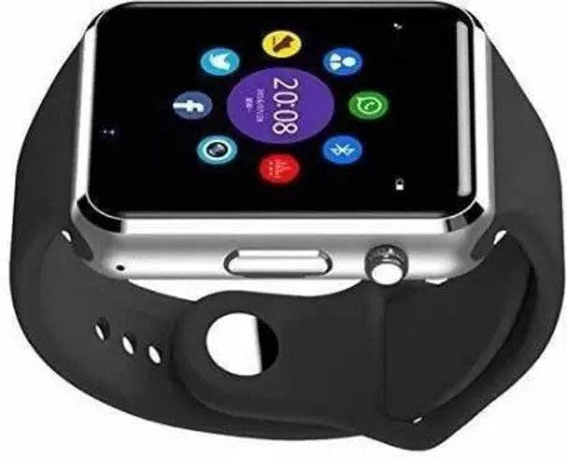 NKL Smart Android Watch 015 Sim and Memory Card Supported With Camera Smartwatch Smartwatch  (Black Strap, FREE)