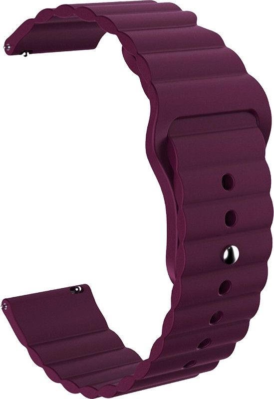 ACM Watch Strap Wave Belt for Play Playfit Dial Smartwatch Band Purple Smart Watch Strap  (Purple)