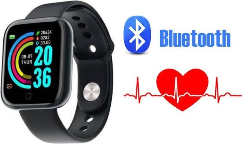 Stybits FGH_8 D20 Plus Unisex Smartwatch touchscreen Fitness Band (BlackStrap Only) Smartwatch  (Black Strap, Free)