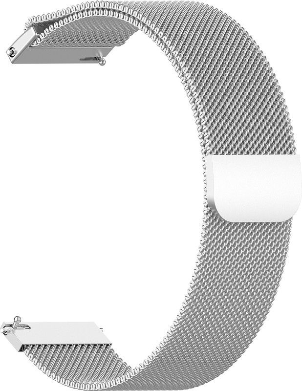 Melfo Magnetic Chain Compatible with Citizen Cz Smart Smart Watch Strap  (Silver)