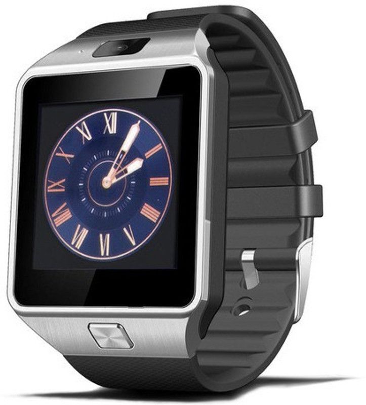 WDS DZ09 Sim Support and SD Card Smartwatch  (Grey Strap, Regular)