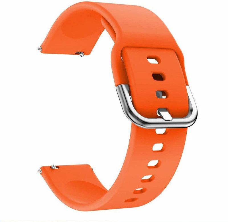 gettechgo Liquid Silicone Smart Watch Strap/Band with Metal Buckle Compatible with Noise Colorfit Pro 2 (Not compatible with Any other Watch) Smart Watch Strap  (Orange)