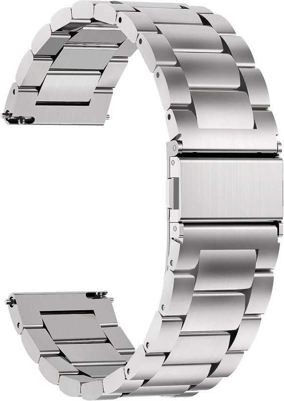 ACM Watch Strap Metal for Mevofit Race Dive Smartwatch Belt Band Silver Smart Watch Strap  (Silver)