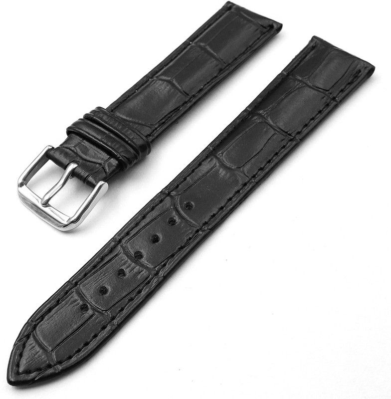 Melfo Textured Synthetic Leather Strap Compatible with Dizo Watch D Ultra Smart Watch Strap  (Black)