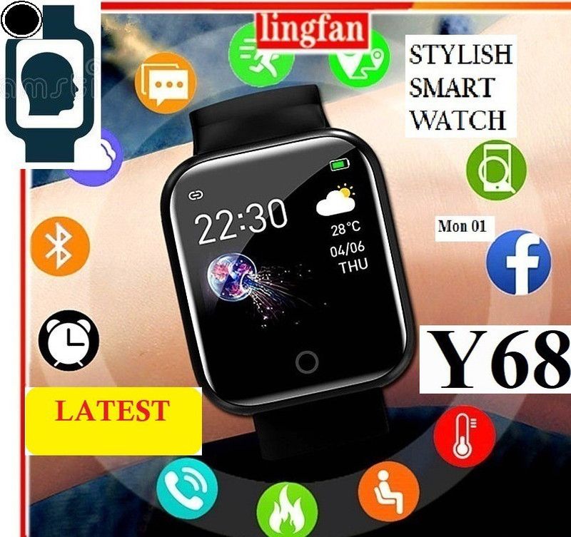 DEROWN S1284_A1 ADVANCE STEP COUNT MULTI FACES SMART WATCH BLACK(PACK OF 1) Smartwatch  (Black Strap, Free)
