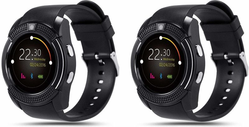 REEPUD BT Smart Watch with Sim Card COMBO Smartwatch  (Black Strap, Free Size)