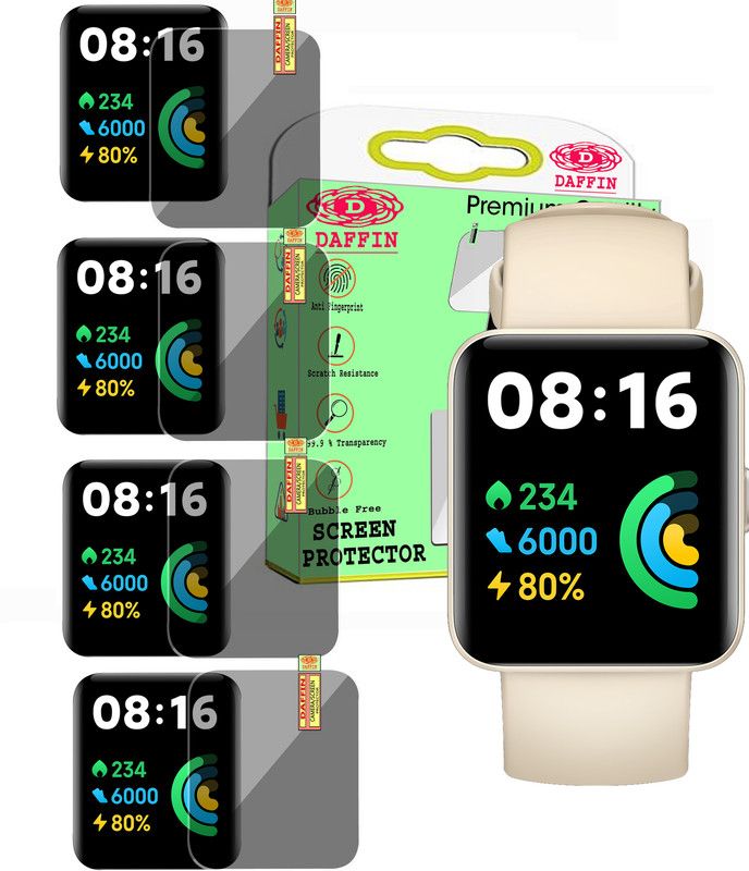 daffin Screen Guard for REDMI WATCH 2 LITE  (Pack of 4)