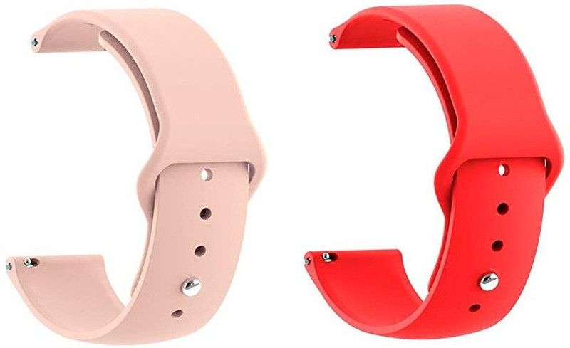 BLACK LOVIES 20 mm Smart Watch Strap Compatible for D I Z O Watch 2 / D I Z O Watch S Smart Watch Strap  (Pink, Red)