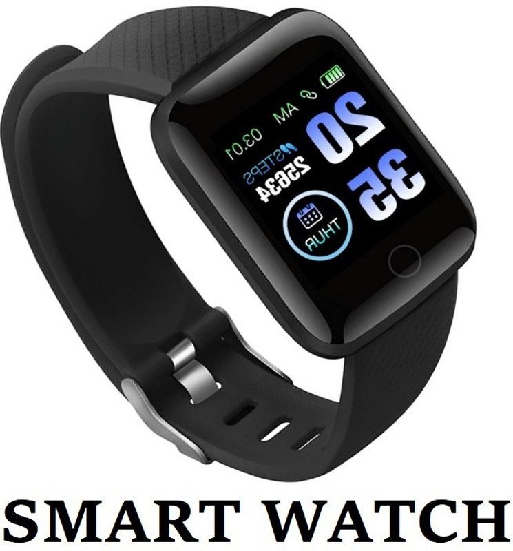 Ykarn Trades VI77_ID116 Pro Fitness Tracking, Step Count Smart Watch Black Only (Pack of 1) Smartwatch  (Black Strap, Free)