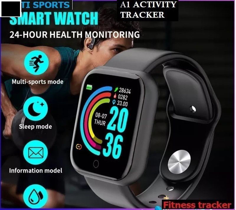 BYDYE MA_NOV-Y68_8_2962 Smartwatch  (Black Strap, Free)