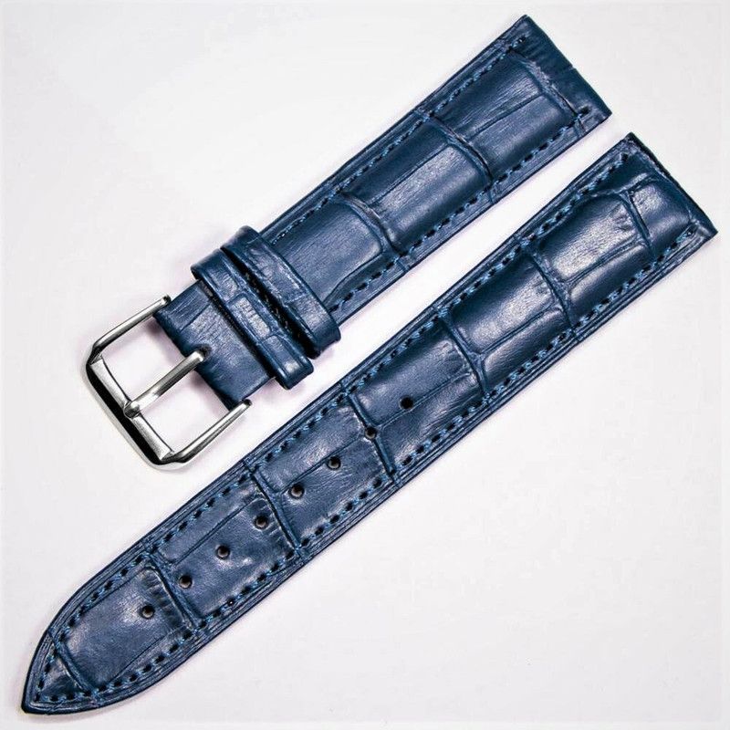 Melfo Textured Synthetic Leather Strap Compatible with Boat Wave Edge Smart Watch Strap  (Blue)