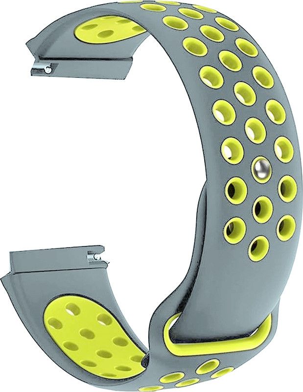 ACM Watch Strap Silicone for Molife Sense 520 Smartwatch Grey & Green Smart Watch Strap  (Mullti Color)