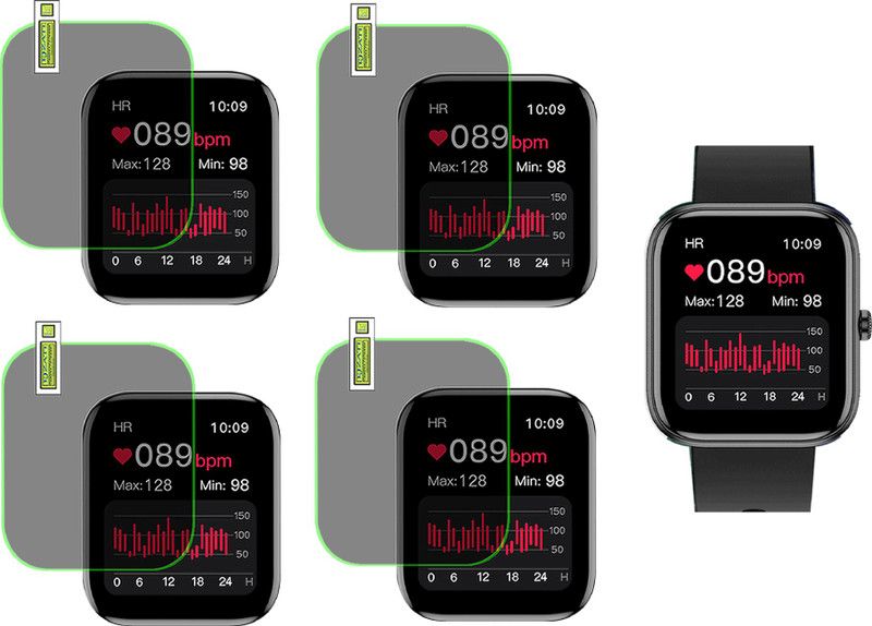 EJZATI Screen Guard for Fire-Boltt Ninja Call 2 smartwatch screen tempered  (Pack of 4)
