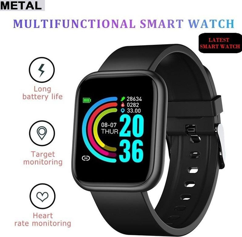 Stybits A1825_A1 ULTRA FITNESS TRCAKER ACTIVITY TRACKER SMART WATCH BLACK(PACK OF 1) Smartwatch  (Black Strap, Free)