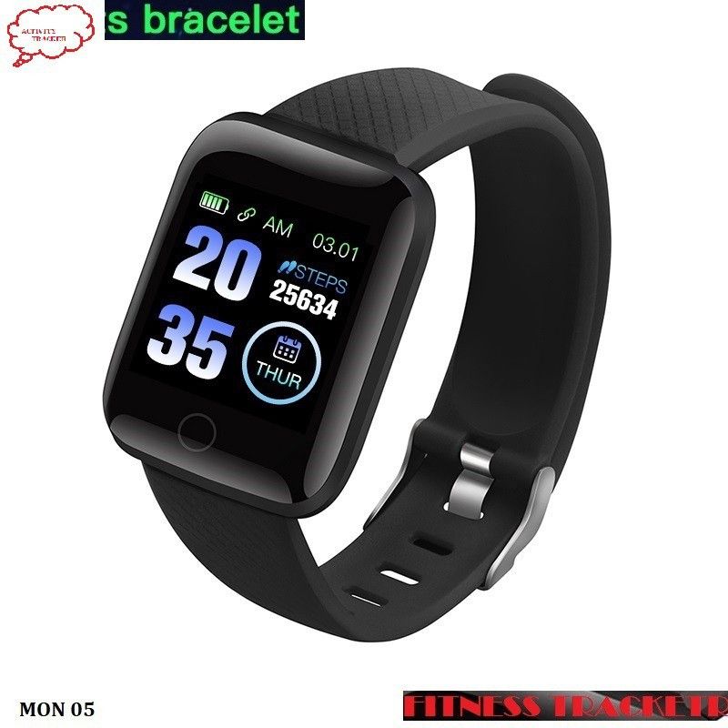 Bydye E1805 ULTRA_ID116 MULTI FACES FITNESS TRACKER SMART WATCH BLACK (PACK OF 1) Smartwatch  (Black Strap, Free)