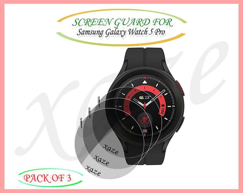 XAZE Screen Guard for Samsung Galaxy Watch 5 Pro Smartwatch  (Pack of 3)