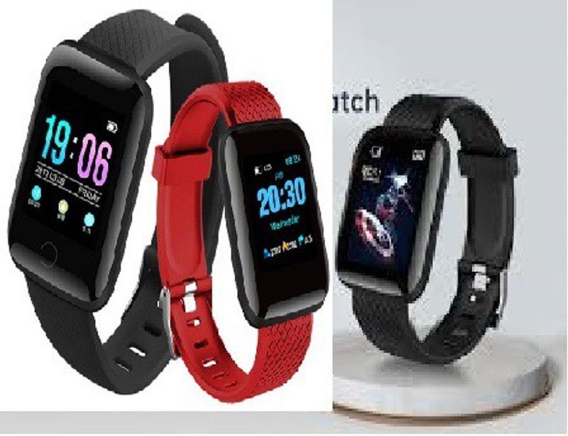 Ykarn Trades AQ86/ID116 PRO MAX HEART RATE MULTI FACES SMART WATCH BLACK(PACK OF 1) Smartwatch  (Black Strap, free)