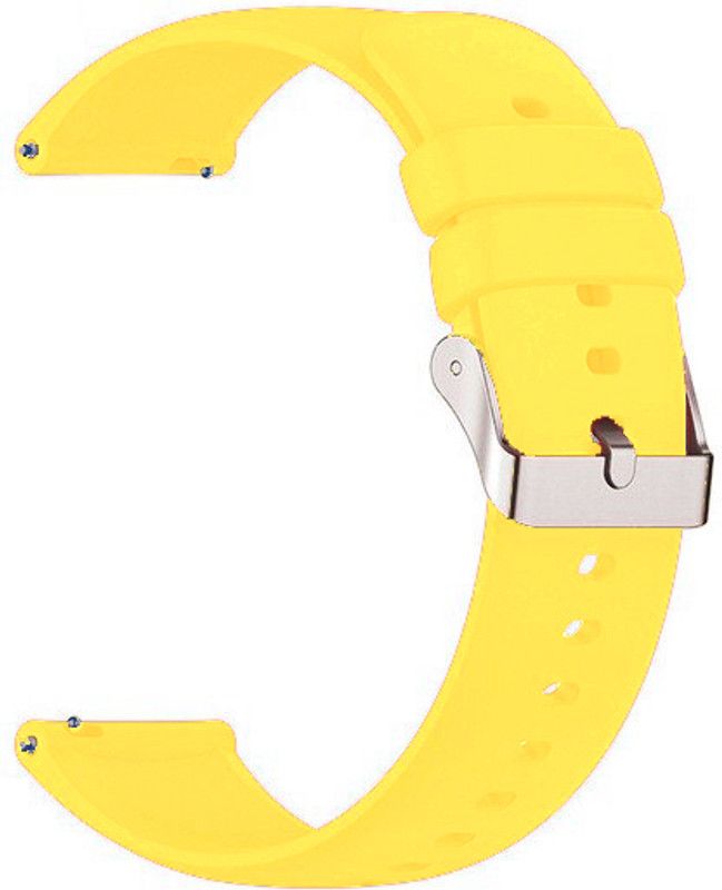 Melfo Flexible Rubber Strap Compatible with Fossil Gen 5 Garrett Hr Smart Watch Strap  (Yellow)