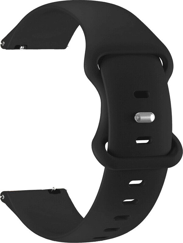 ACM Watch Strap Clip for Goqii Smart Vital Fitness Spo2 Smartwatch Belt Black Smart Watch Strap  (Black)