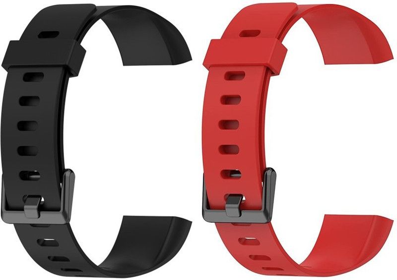PRIBOG PBGRBSN0081BK+RD Silicon Smart Watch Band For REALME BAND Smart Band Belt Smart Band Strap  (Mullti Color)