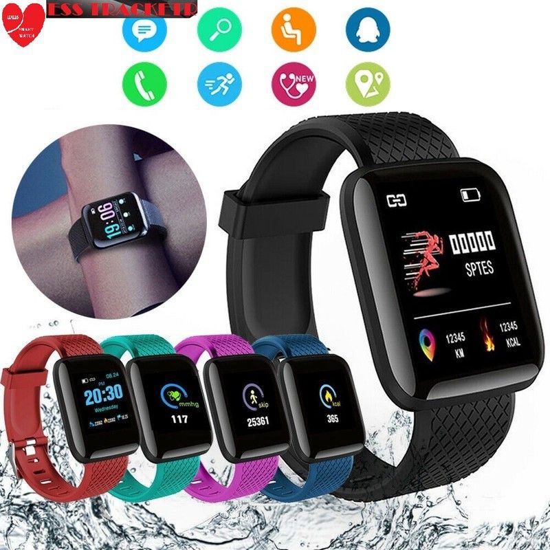 Bydye E2177 ULTRA_ID116 MULTI FACES FITNESS TRACKER SMART WATCH BLACK (PACK OF 1) Smartwatch  (Black Strap, Free)