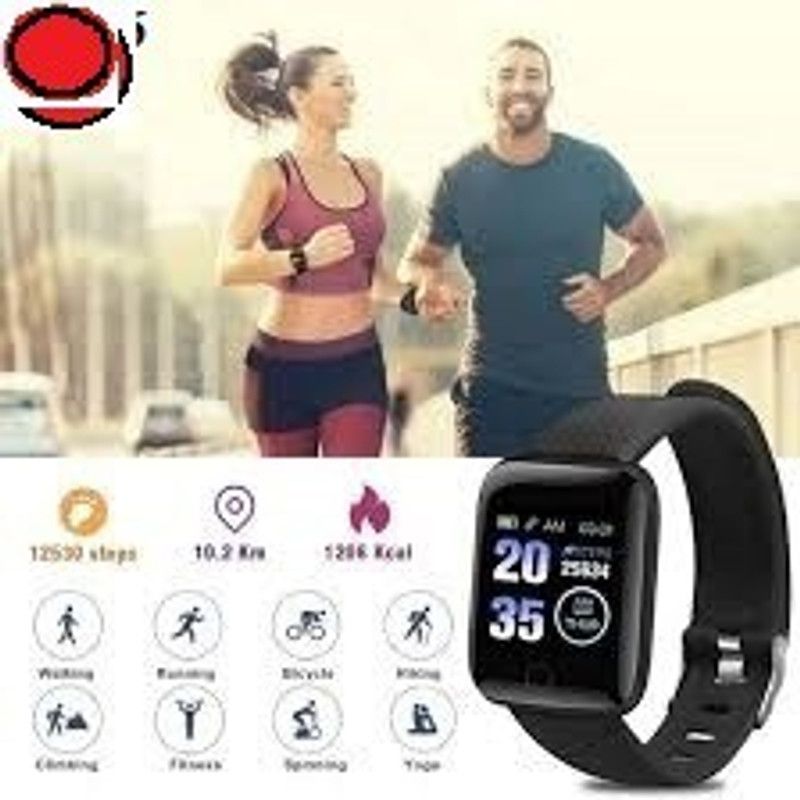 YORBAX S1564 ID116_ULTRA MULTI SPORTS BLUETOOTH SMART WATCH BLACK(PACK OF 1) Smartwatch  (Black Strap, Free)