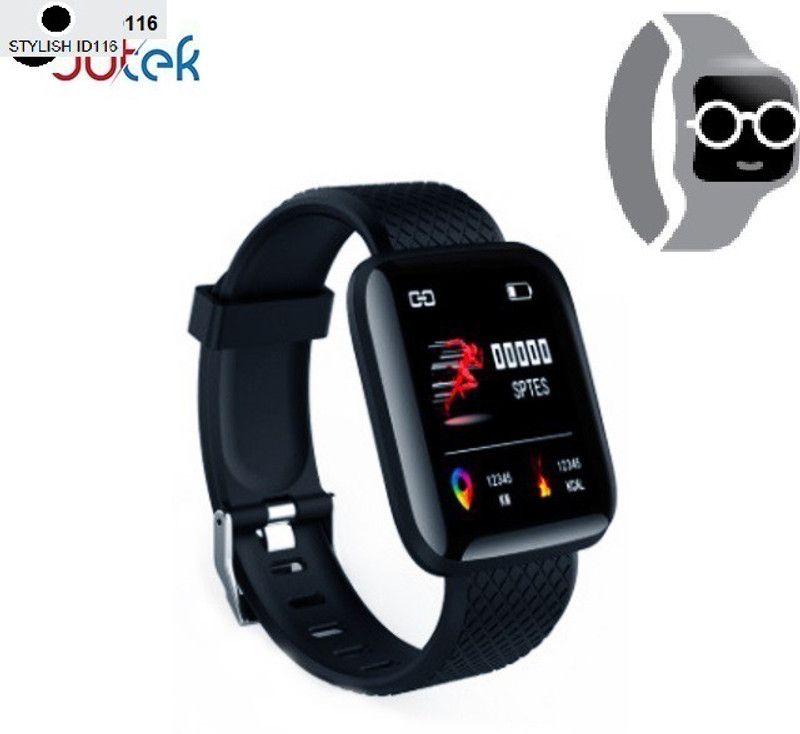 ACTARIAT A1008 ID116_ADVANCE ACTIVITY TRACKER MULTI FACES SMART WATCH (PACK OF 1) Smartwatch  (Black Strap, Free)