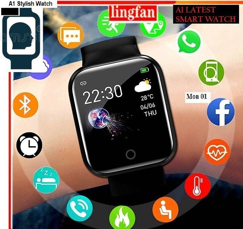 BYMAYA -MA_NOV-Y68_332 Smartwatch  (Black Strap, Free)