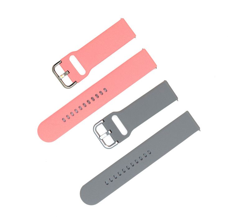 BLACK LOVIES 22 mm Silicon Smartwatch Strap Compatible with D l Z 0 Watch R / D l Z 0 Watch D Smart Band Strap  (Grey, Pink)