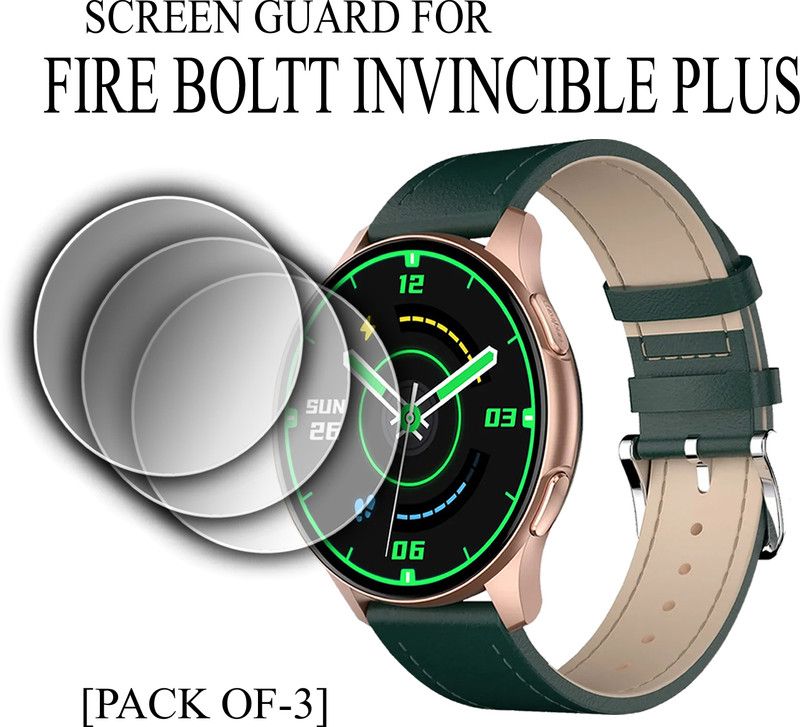 EJZATI Edge To Edge Screen Guard for FIRE BOLTT INVINCIBLE PLUS SMARTWATCH  (Pack of 3)