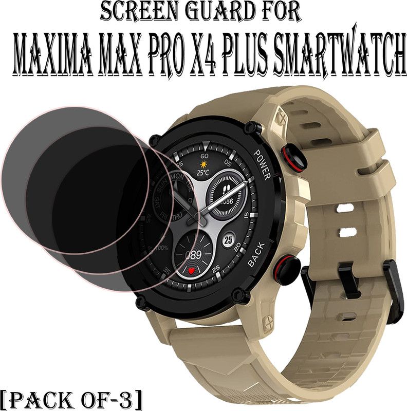 EJZATI Edge To Edge Screen Guard for MAXIMA MAX PRO X4 PLUS SMARTWATCH  (Pack of 3)