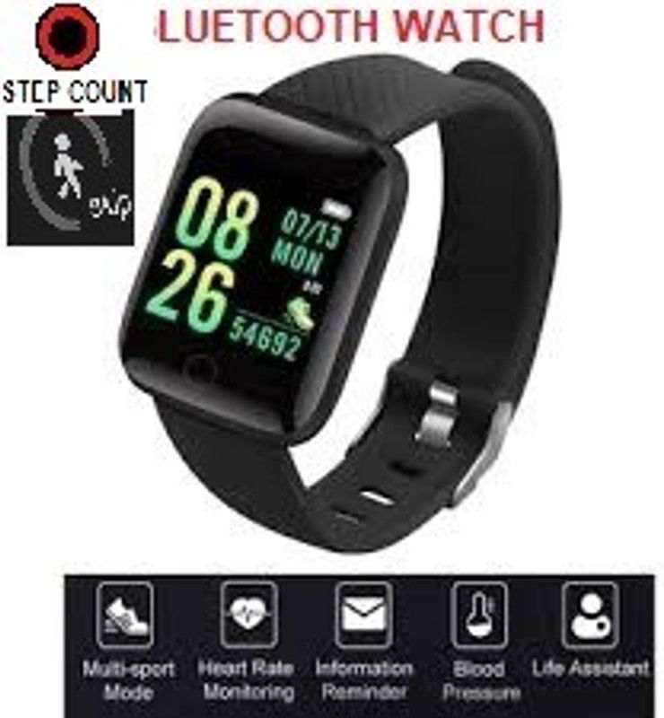 YORBAX S2757 ID116_MAX HEART RATE MULTI SPORTS SMART WATCH BLACK(PACK OF 1) Smartwatch  (Black Strap, Free)