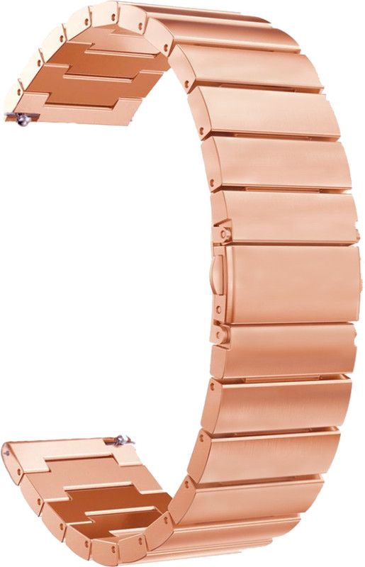 ACM Watch Strap Steel Metal for Zebronics Zeb-Fit1020ch Smartwatch Belt Rose Gold Smart Watch Strap  (Gold)