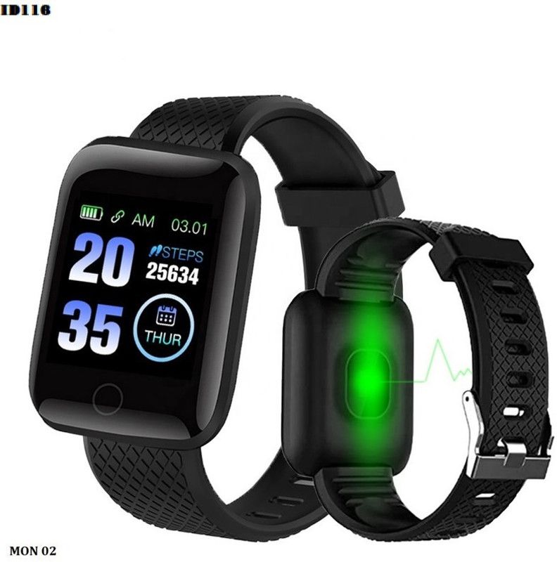 jorugo A352(ID116) HEART RATE ACTIVITY TRACKER SMART WATCH(PACK OF 1)(PACK OF 1) Smartwatch  (Black Strap, free)