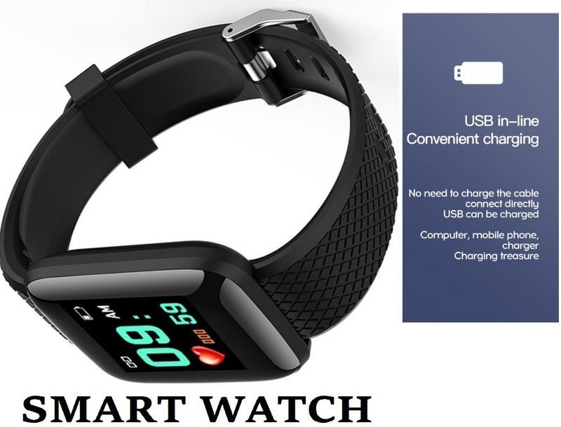Stybits L297_ID116 Plus Multi Watch Faces, Fitness Tracker Bluetooth Black (Pack of 1) Smartwatch  (Black Strap, Free)