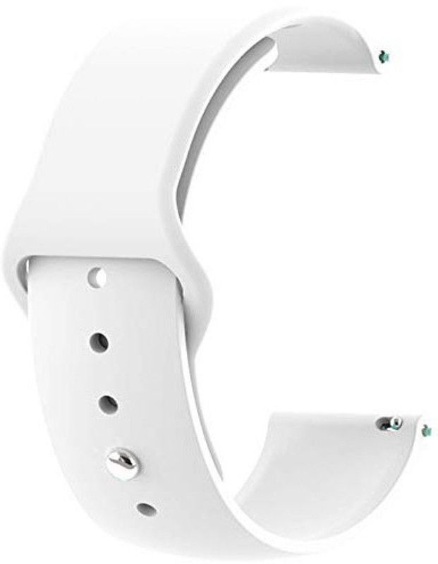 AOnes Silicone Belt Watch Strap for Ptron Force X11P Smart Watch Strap  (White)