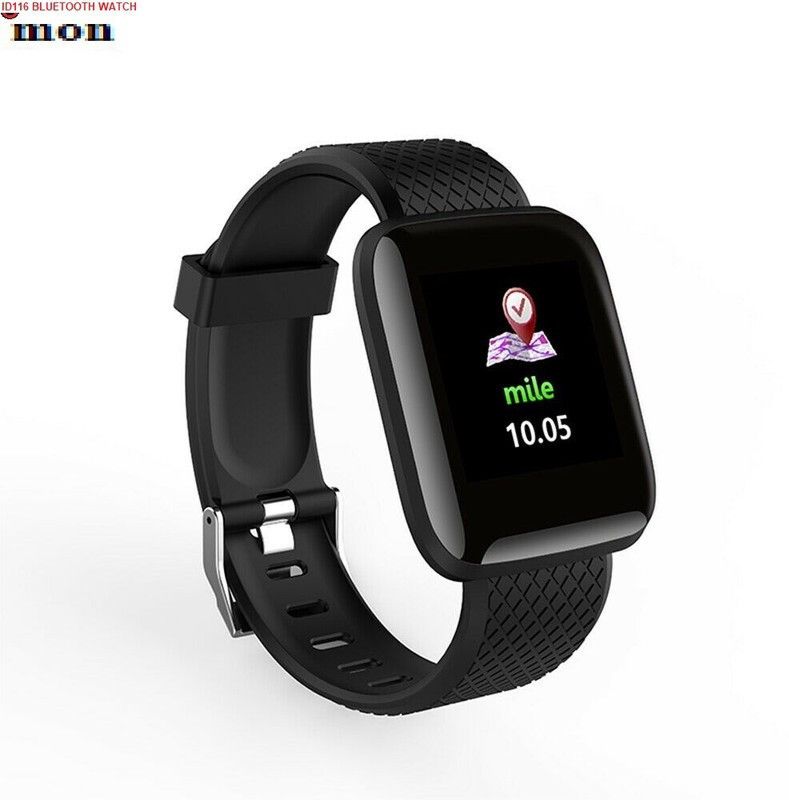 YORBAX S2163 ID116_MAX FITNESS TRACKER STEP COUNT SMART WATCH BLACK(PACK OF 1) Smartwatch  (Black Strap, Free)