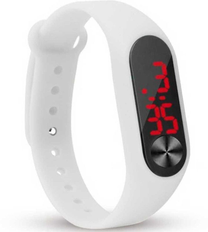 McLaren M2 Digital Sports LED Band  (White Strap, Size : Free Size)